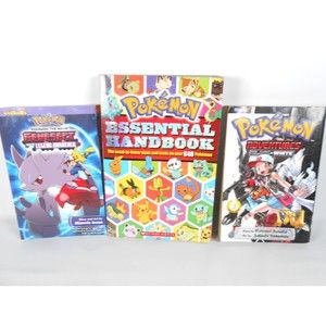 Pokemon Paperback Book Lot of 3 Essential Handbook The Movie Black & White